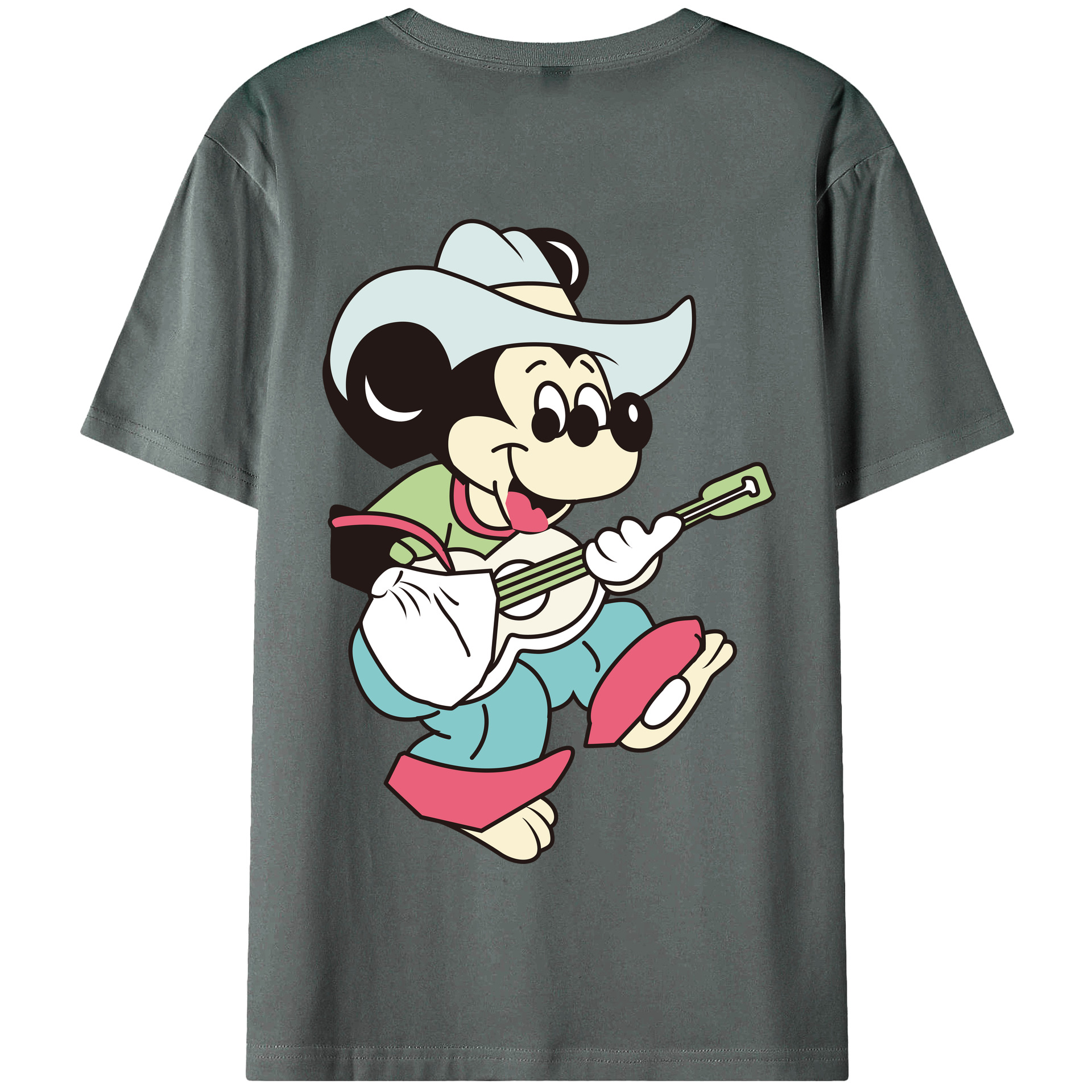 （画像用） ミッキーマウス Mickey Mouse 綿100％半袖Tシャツ（背面プリント）